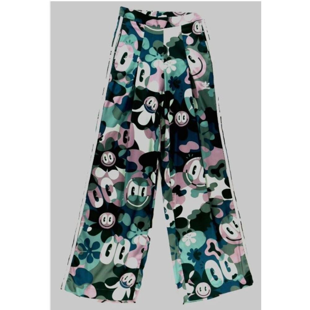 Adidas Originals X Hattie Stewart Wide Leg Track Pants XS Flare Cartoon Camo - Picture 2 of 13